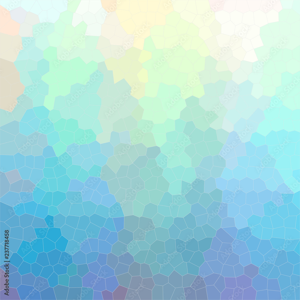 Illustration of abstract Blue, Yellow And Green Small Hexagon Square background.