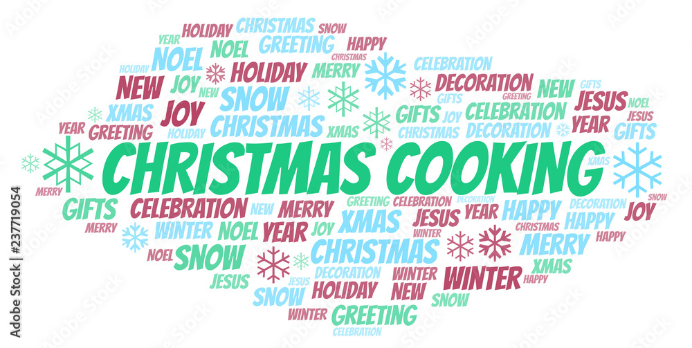 Fototapeta premium Christmas Cooking word cloud.