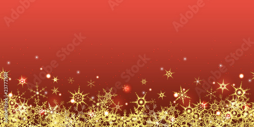 seamless golden snowflakes on colored background