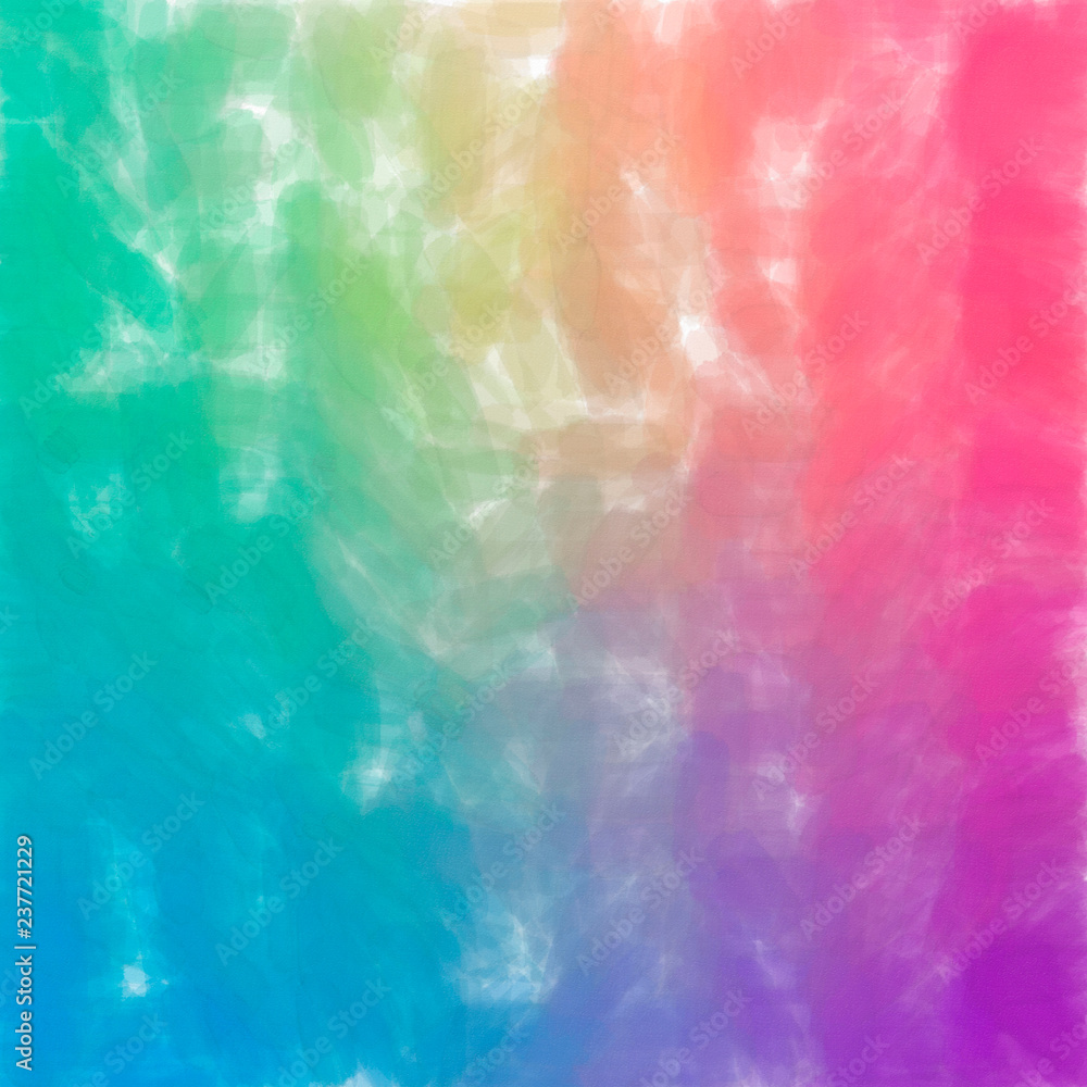 Illustration of abstract Green, Blue, Yellow And Purple Watercolor With Low Coverage Square background.