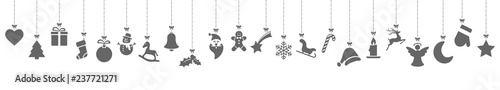 collection of hanging christmas icons