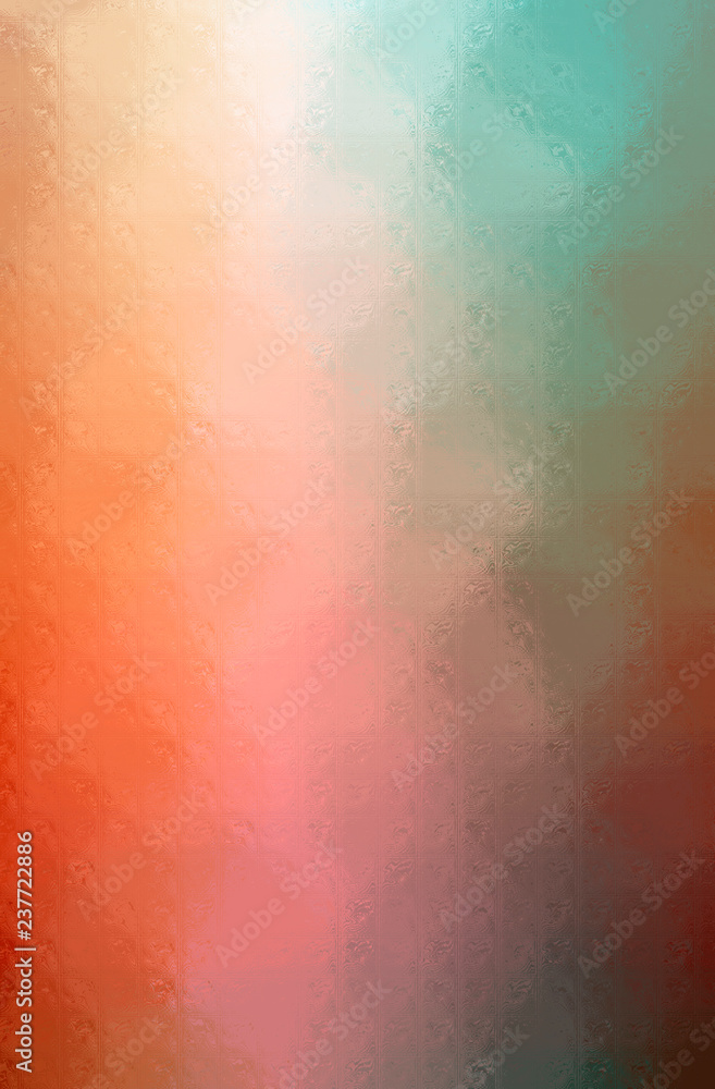 Illustration of abstract Orange And Green Glass Blocks Vertical background.