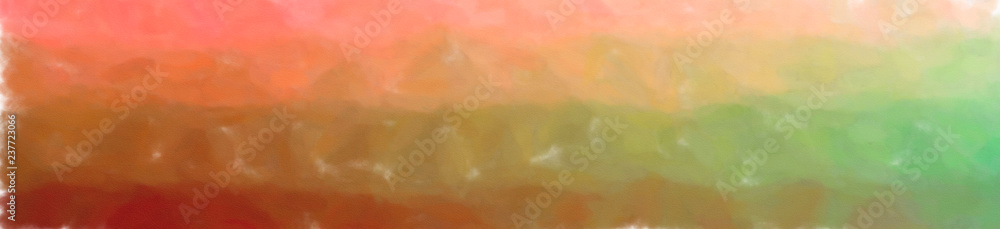 Illustration of abstract Orange, Brown And Green Watercolor Wash Banner background.