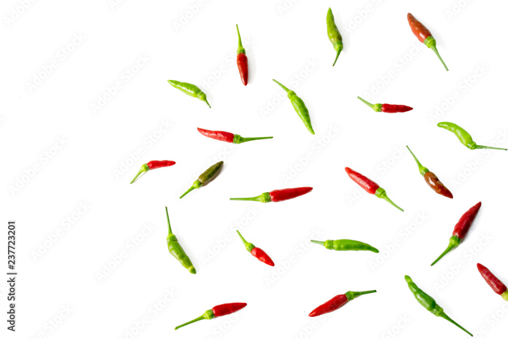Chili on white background Chili on white background