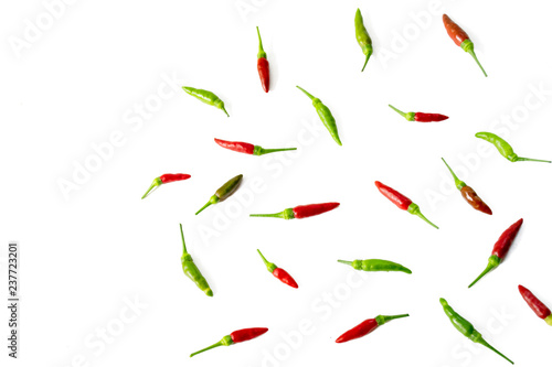 Chili on white background