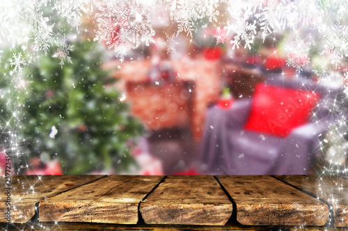 Christmas background table