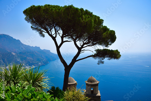Fototapeta Naklejka Na Ścianę i Meble -  Widok na morze z Villa Rufolo