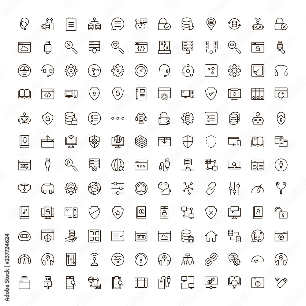 Programming icon set Programming icon set