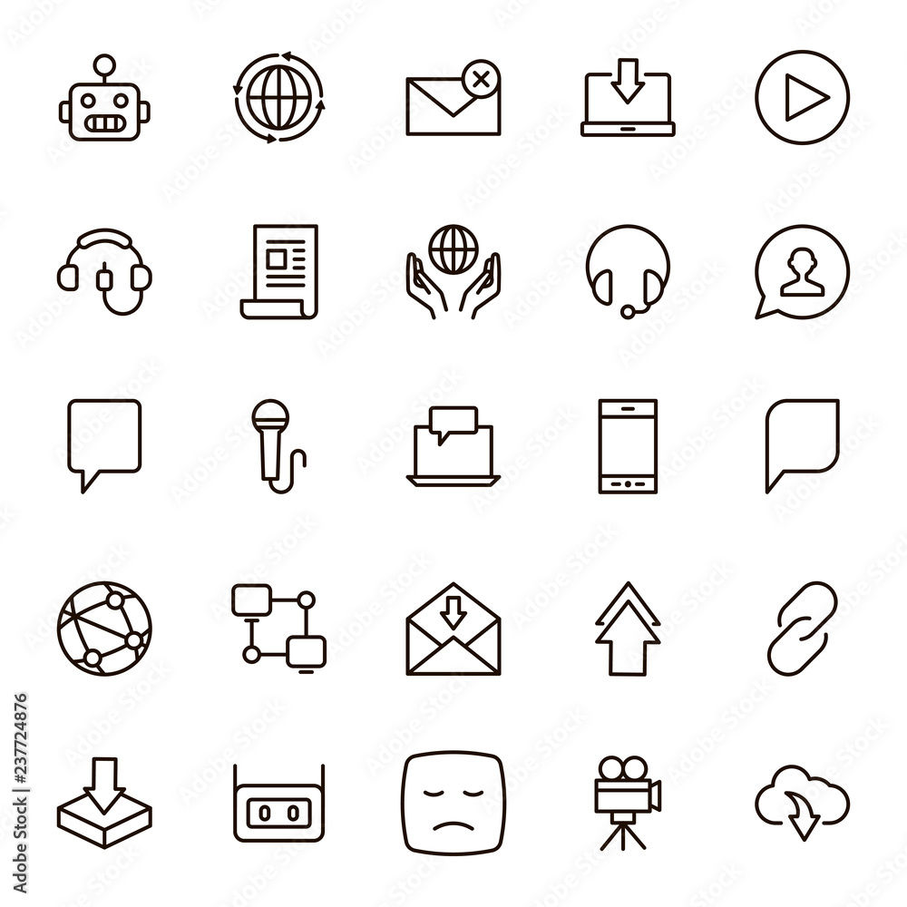Flat line icon Flat line icon