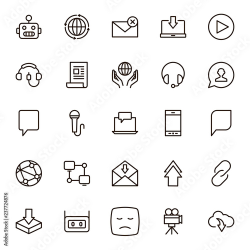 Flat line icon