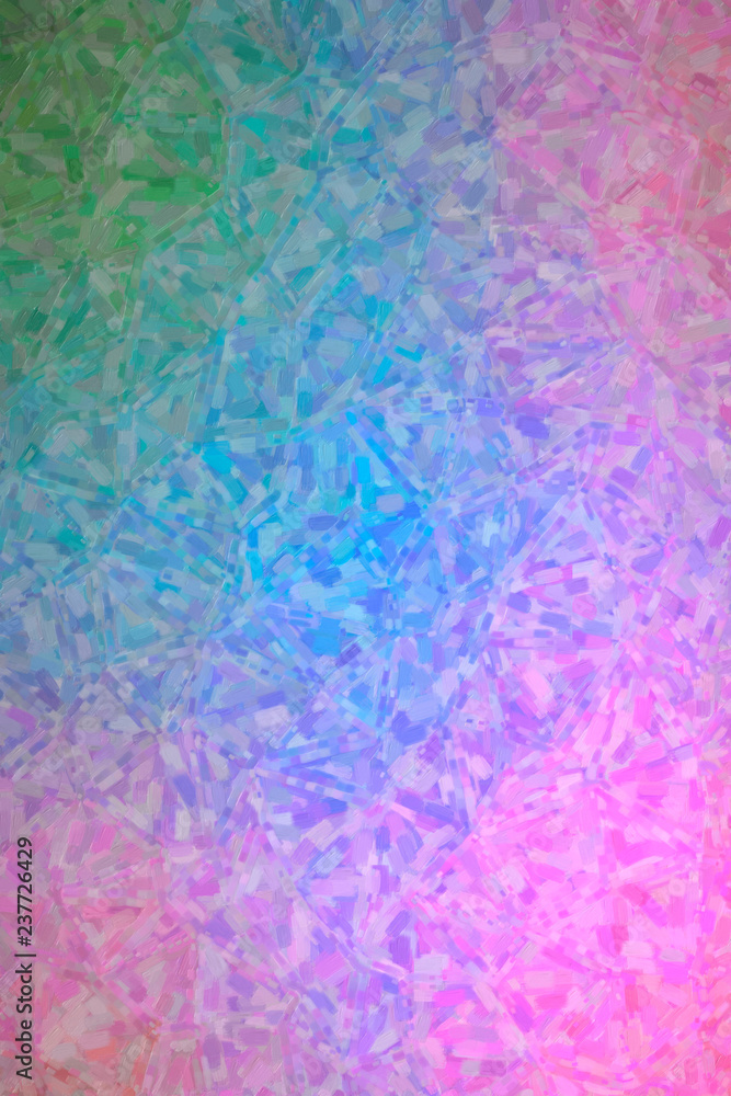 Abstract illustration of Vertical green blue and pink Impressionist Oil Painting background, digitally generated. Abstract illustration of Vertical green blue and pink Impressionist Oil Painting background, digitally generated.