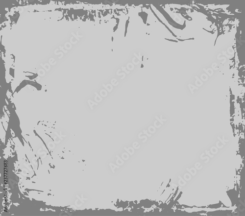 White scratched metal. Old iron frame with rust and bolts. Dirty metal sheet. Vector grunge background.