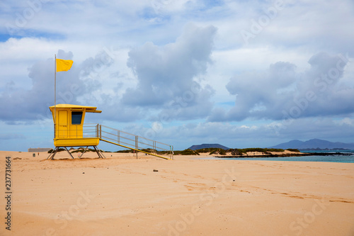 beautiful ocean beach   Fuerteventura  Canary Islands    