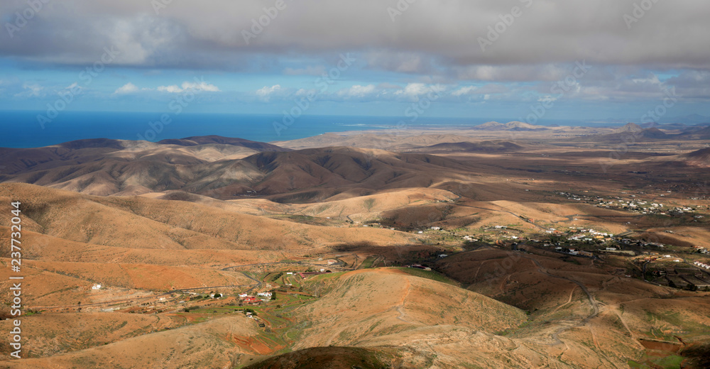 Panorama landscape of Fuerteventura, Canary Islands
