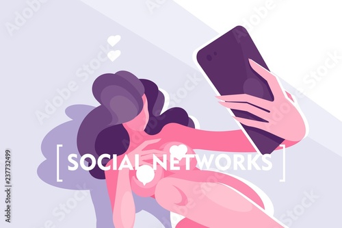 Beautiful girl in social networks