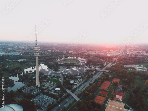 Obraz na płótnie Olympic park in Munich, Germany w salonie
