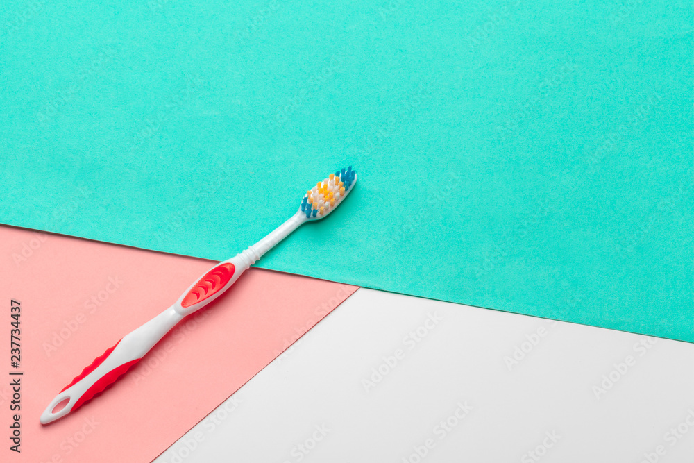Toothbrushes on blue background Toothbrushes on blue background