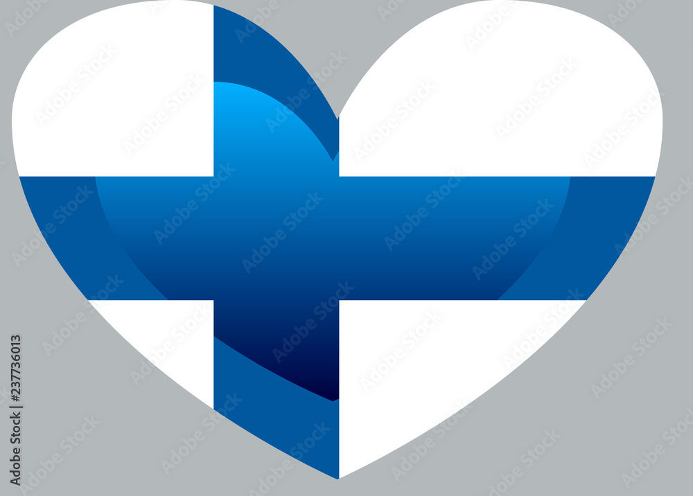 Naklejka premium Finland flag, official colors and proportion correctly. National Finland flag. Flat