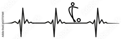 Football Soccer heartbeat #isoliert #vektor - Fußball Herzschlag