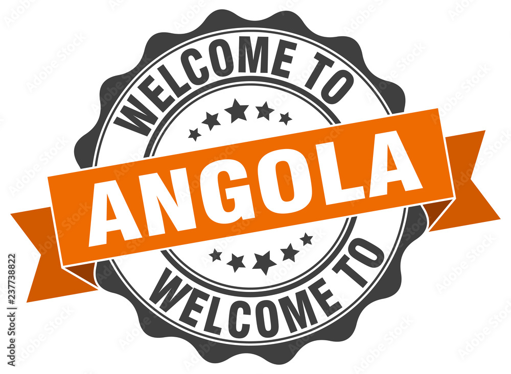 Fototapeta premium Angola round ribbon seal