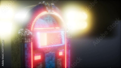 retro jukebox in the dark