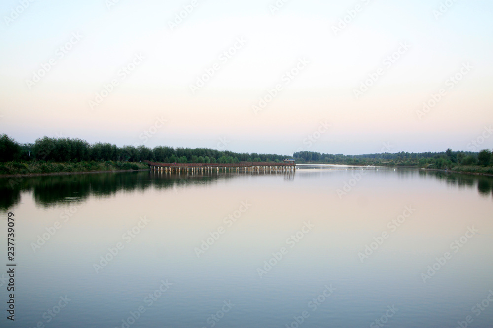 River ecological park landscape in China