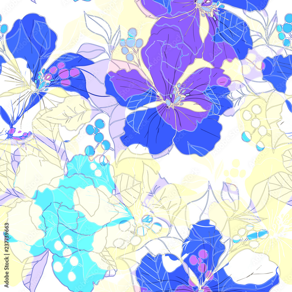 Beautiful seamless floral pattern background. Beautiful seamless floral pattern background.