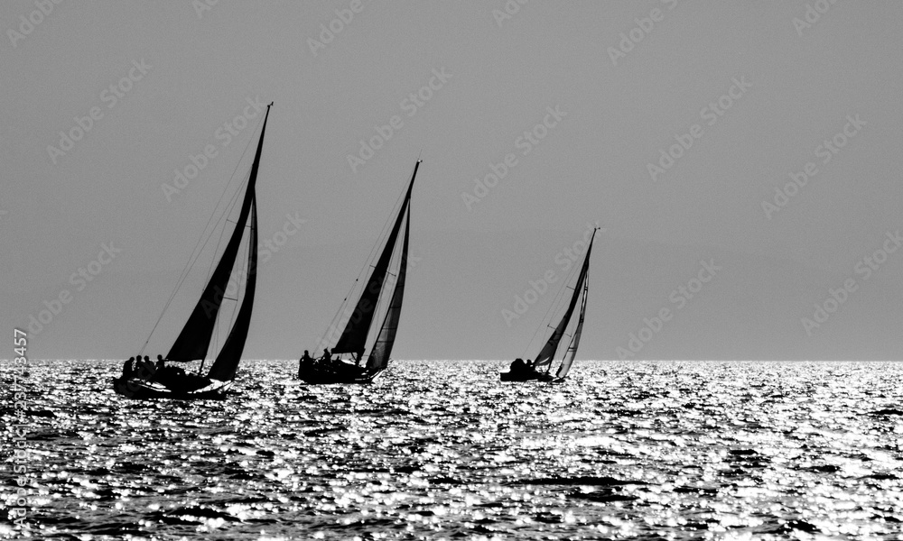 Grosseto, Italy July 28, 2018: Sailboat race.