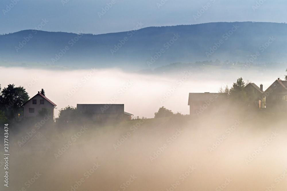 Village in the Mountains (Silesian Beskid, Poland) Village in the Mountains (Silesian Beskid, Poland)