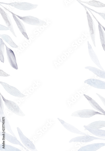 Floral winter frame.