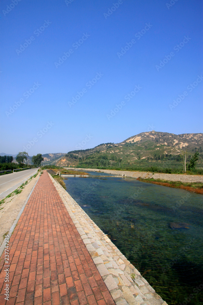 The Great Wall scenic area reservoir