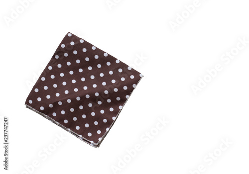 One handkerchief isolated on white background
