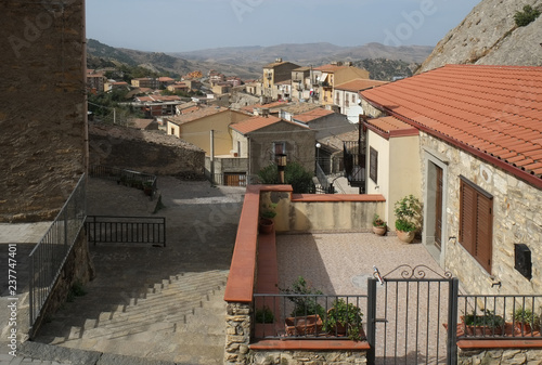  A street in Sperlinga city, Italy photo