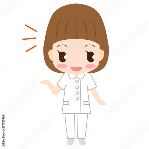 看護師女性　話す