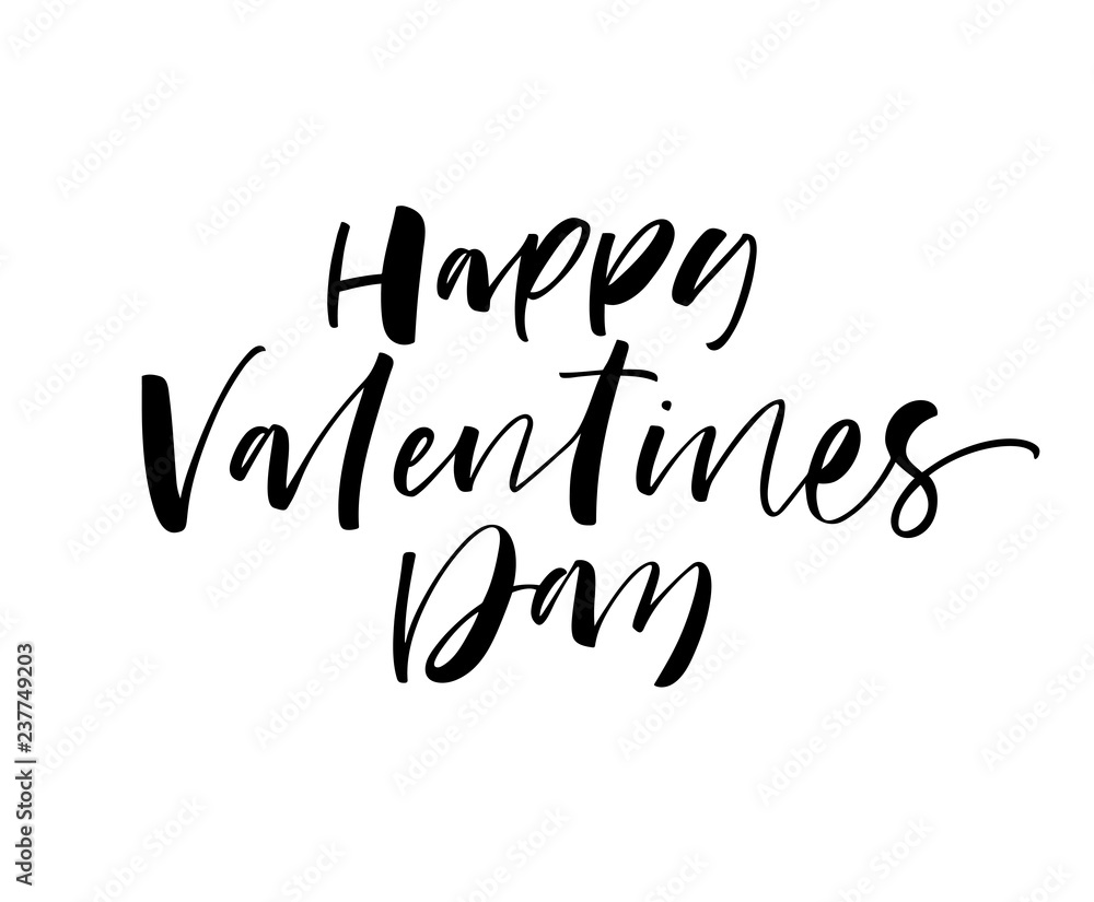 Happy valentines day card. Hand drawn modern calligraphy. Vector ink illustration. Happy valentines day card. Hand drawn modern calligraphy. Vector ink illustration.