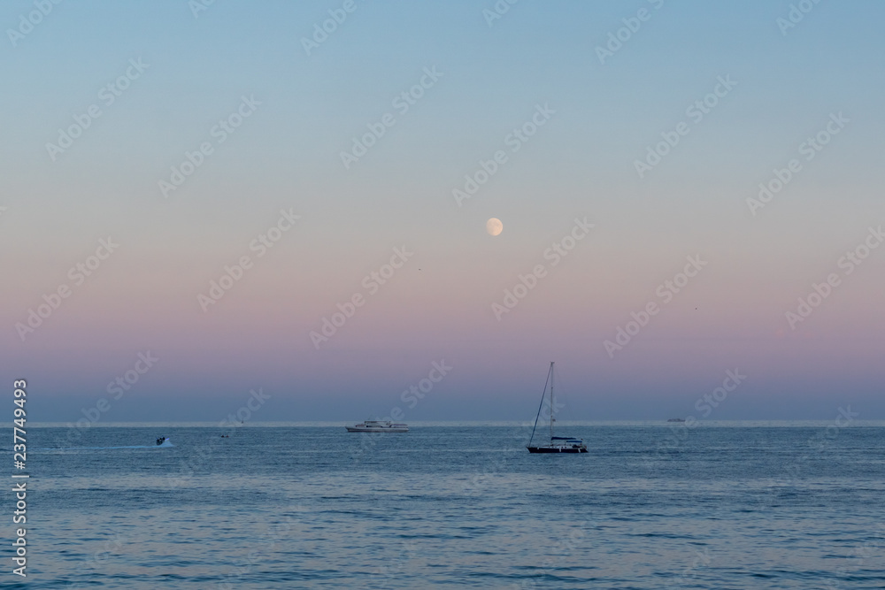 Full Moon Rising over the Black Sea
