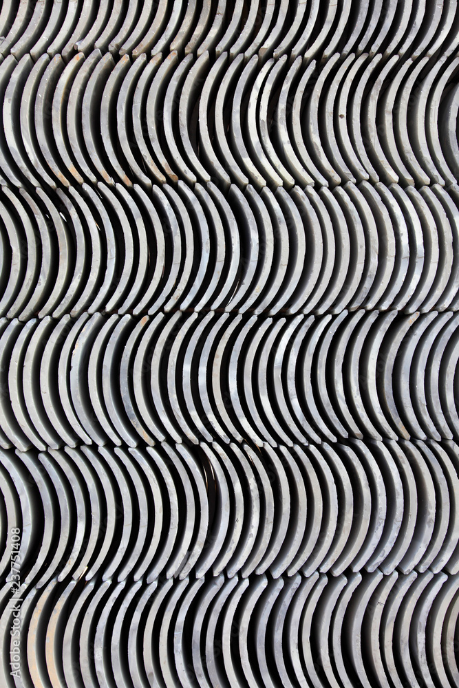 Fototapeta premium Gray tiles decorated