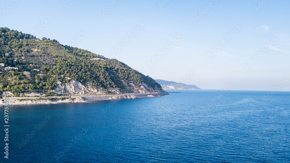 The Ligurian coast of the Ponenete Riviera