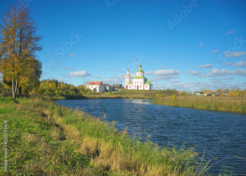 Autumn landscape in Suzdal. Gold ring of Russia.