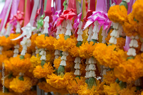 Flowers steering for Buddhist worship.