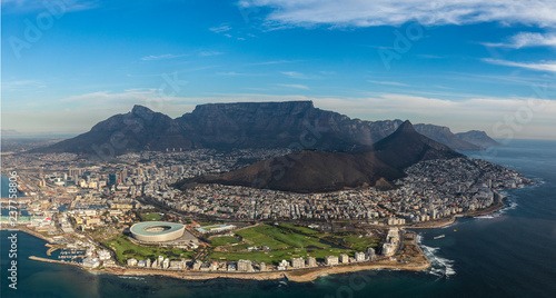 Helicopter flight over Capetown