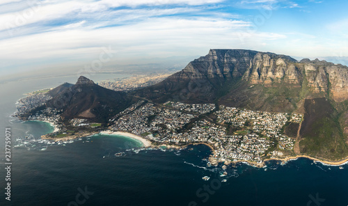 Helicopter flight over Capetown