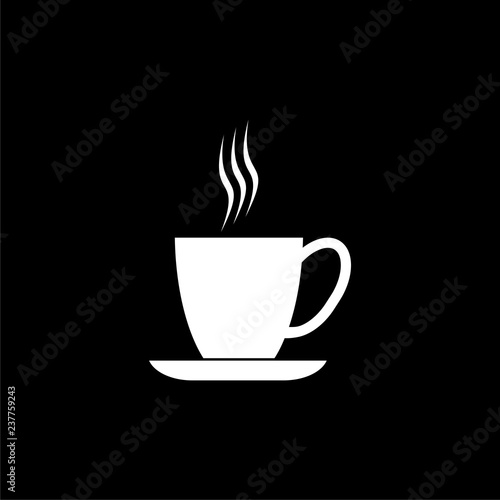 Coffee cup icon, Coffee cup logo, Coffee time, Coffee cup on dark background