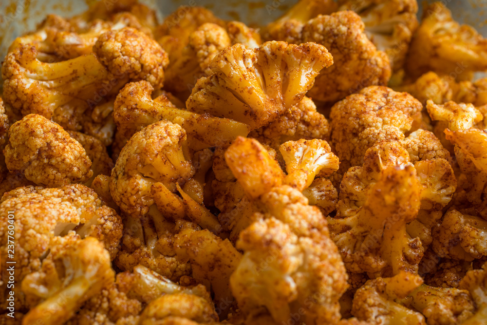 Cauliflower rosettes in a herbal marinade. Cauliflower rosettes in a herbal marinade.