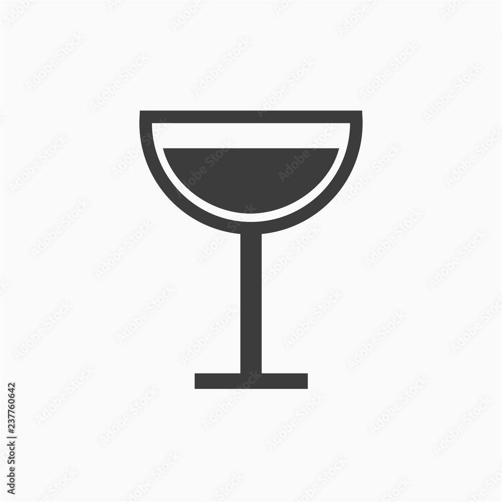 Wineglass icon vector Wineglass icon vector