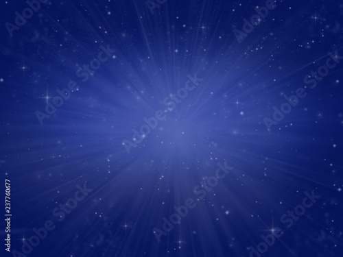 white glowing spots, stars on a blue background, illustration