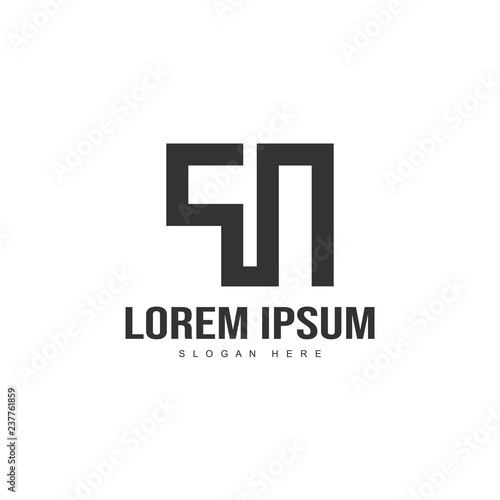Initial letter logo template. Minimalist letter logo