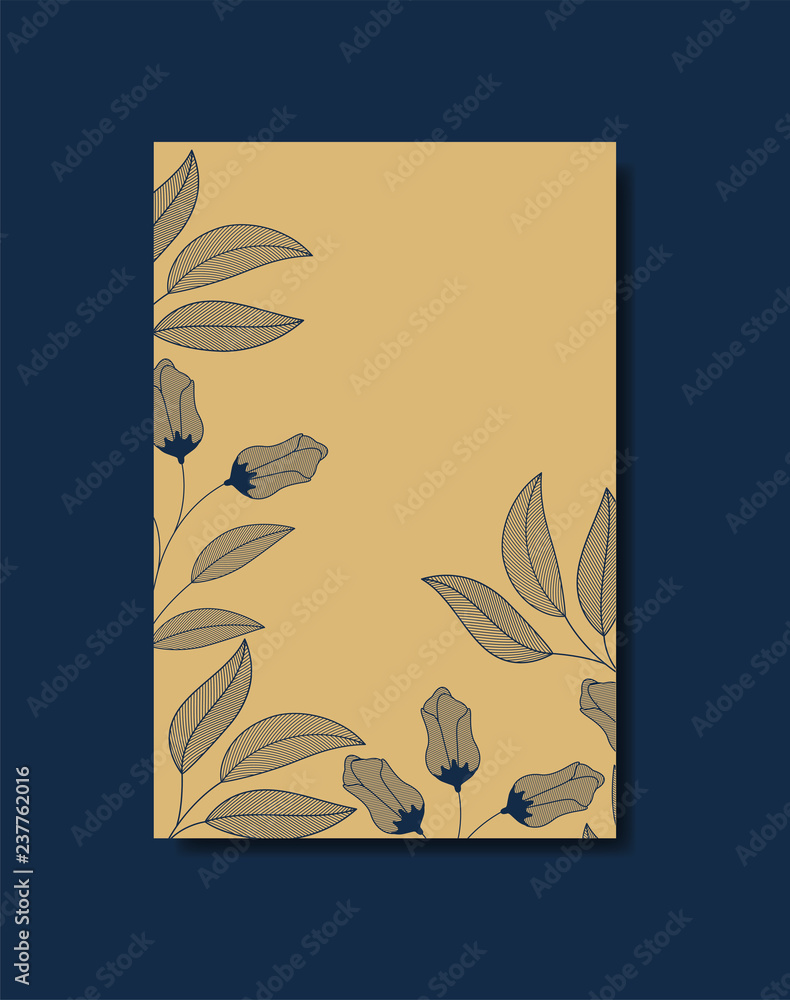 card with elegant floral decoration