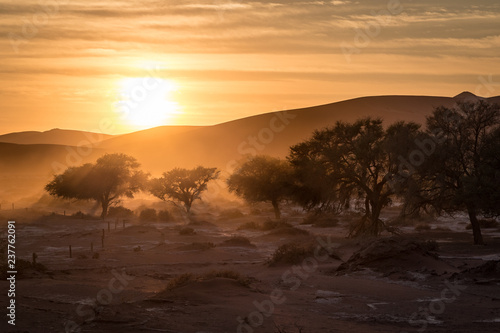 Sunrise at Sossusvlei in Namibia