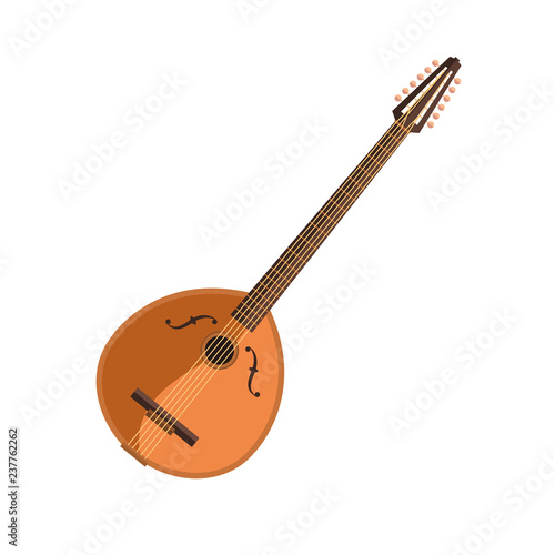 Domra flat icon. Folk music, mandolin, Russian culture. Musical instruments concept. Vector illustration can be used for topics like music, traditional culture, leisure